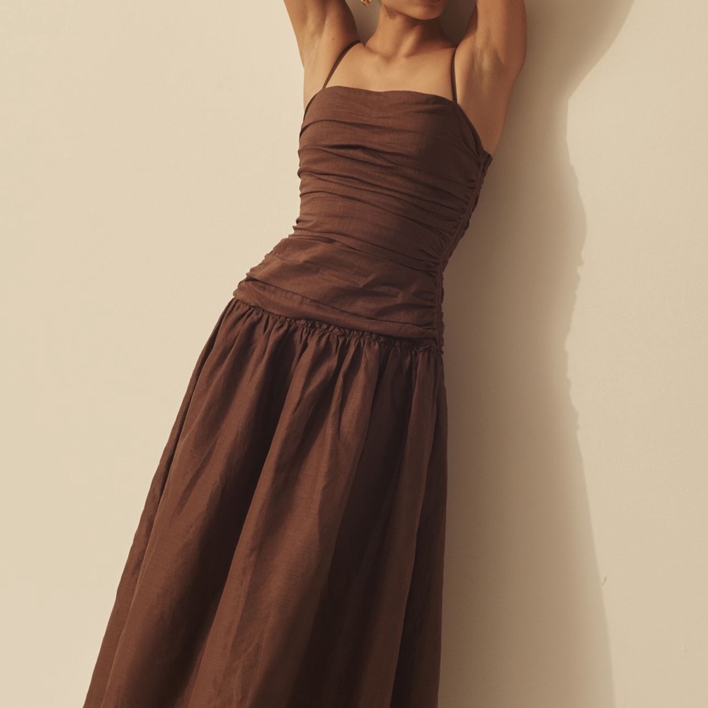 La Maise studio drop waist maxi dress